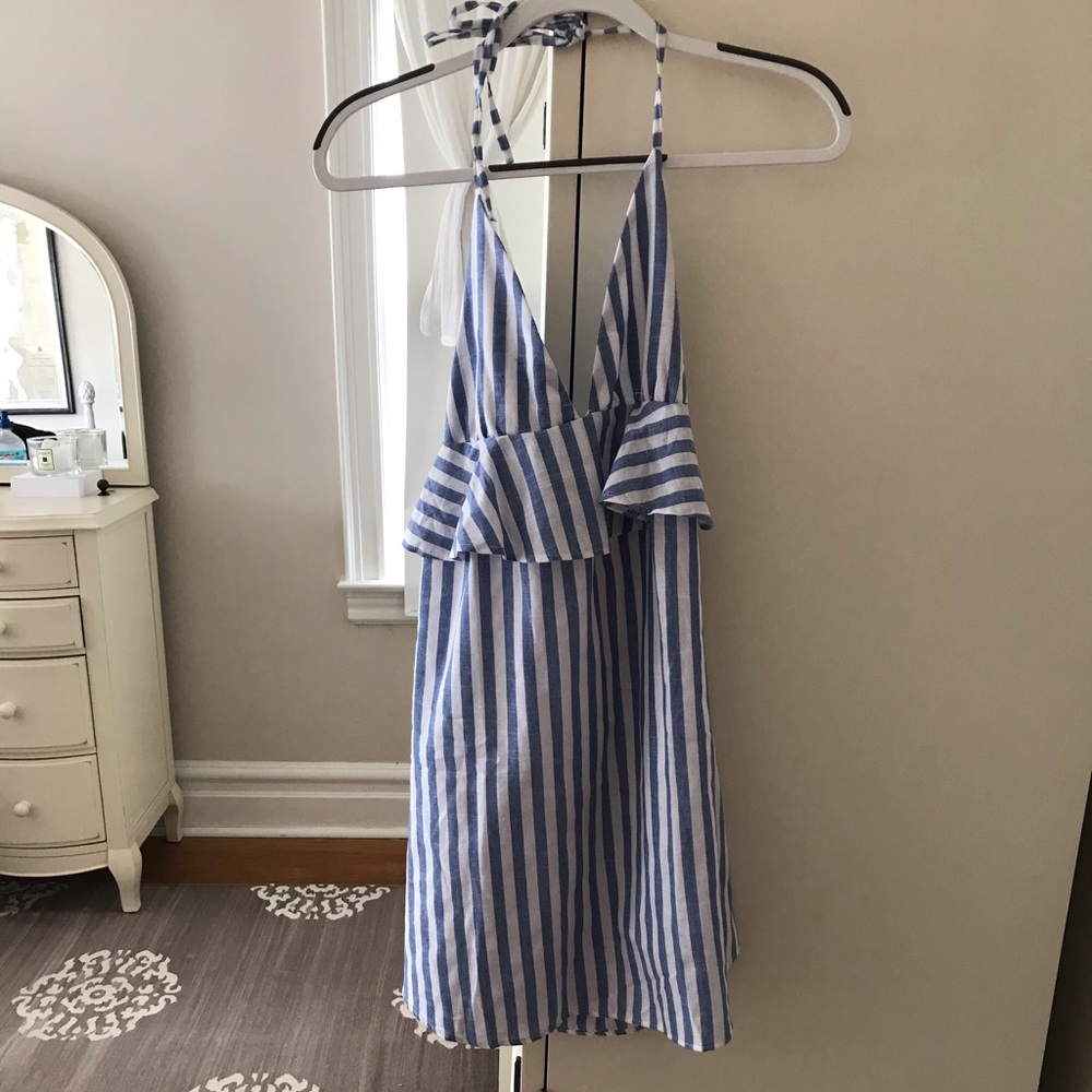 Striped Halter Top Dress